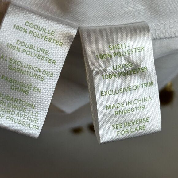 Lilly Pulitzer Size Small Dress Marquette White /Gold Tassel Trim Crochet Lace - Picture 6 of 9